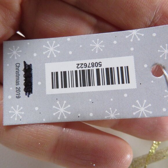 Champaign Gold Star within a star within a star Glittered Ornament - Picture 7 of 8